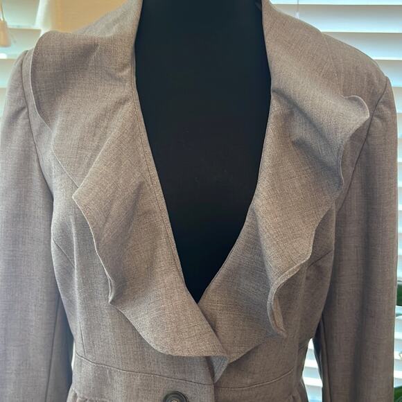 Rafaella Grey Peplum Lined Blazer 12 - Picture 3 of 10
